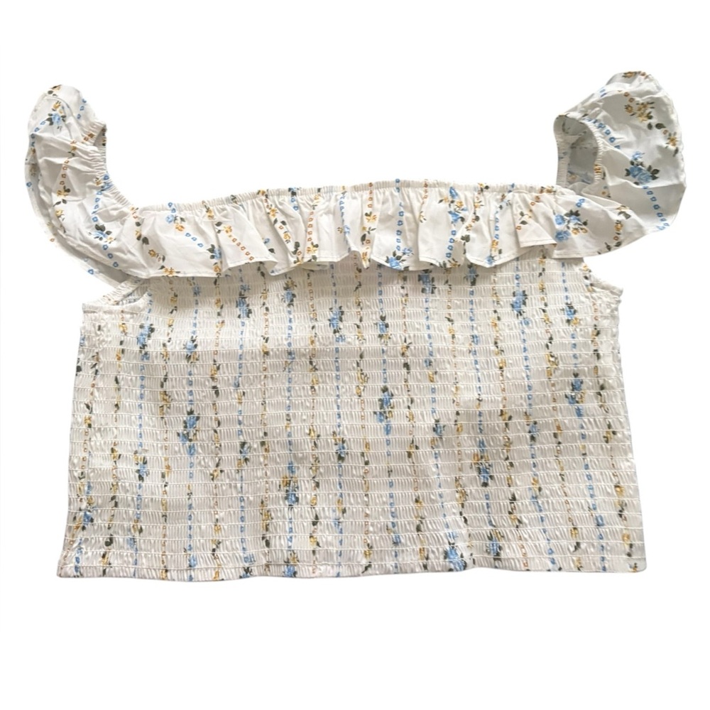 Floral Ruffle Crop Top - Picture 5 of 8